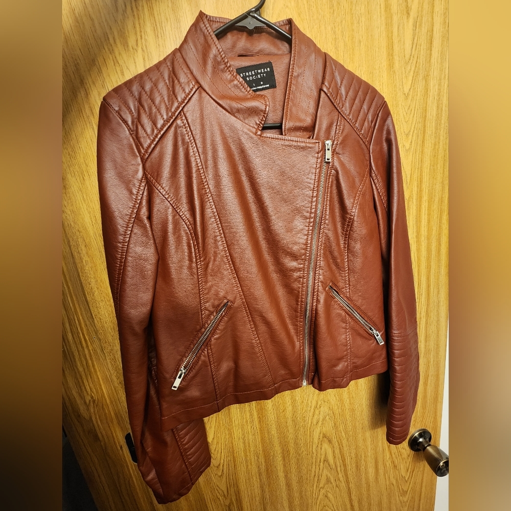 Maroon Leather Jacket